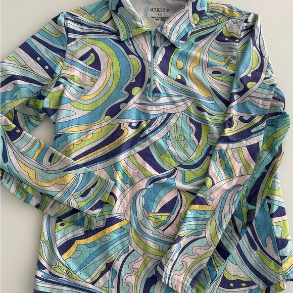 Icikuls Tops - Icikuls Golf/Tennis Shirt
•UPF 50+ 1/4 Zip
•Mesh cool sleeve
•Size